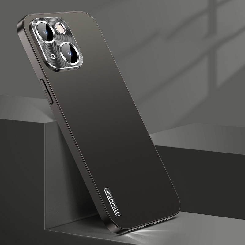 For iPhone 13 Streamer Series Micro Frosted Metal Paint PC Phone Case(Black) - Shopkiz.com