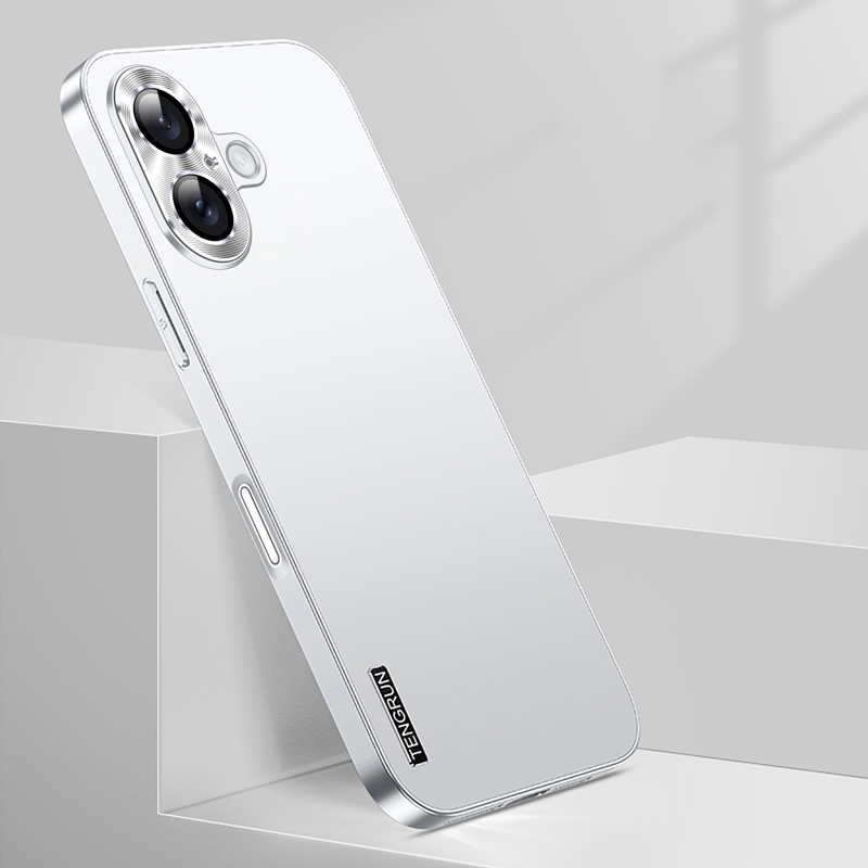 For iPhone 16 Plus Streamer Series Micro Frosted Metal Paint PC Phone Case(Silver) - Shopkiz.com