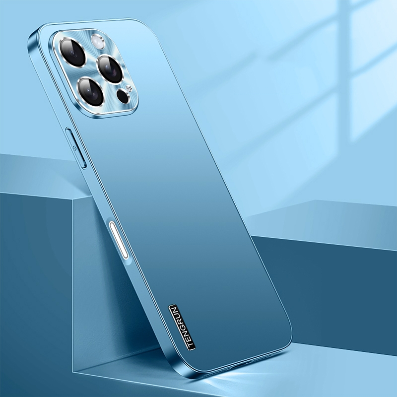 For iPhone 16 Pro Streamer Series Micro Frosted Metal Paint PC Phone Case(Sierra Blue) - Shopkiz.com