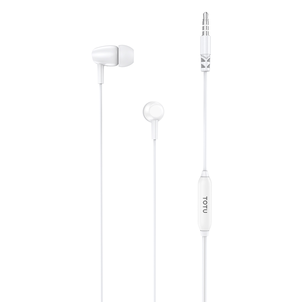TOTU EP-2 3.5mm In-Ear Wired Earphone, Cable Length:1.2m(White) - Shopkiz.com