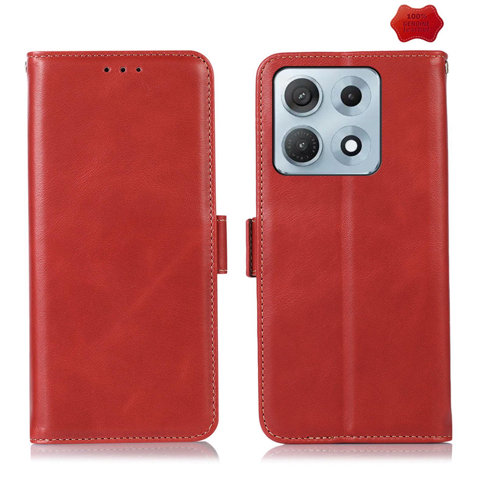 For Motorola Edge 70 Max 5G Magnetic Crazy Horse Texture Genuine Leather RFID Phone Case(Red) - Shopkiz.com