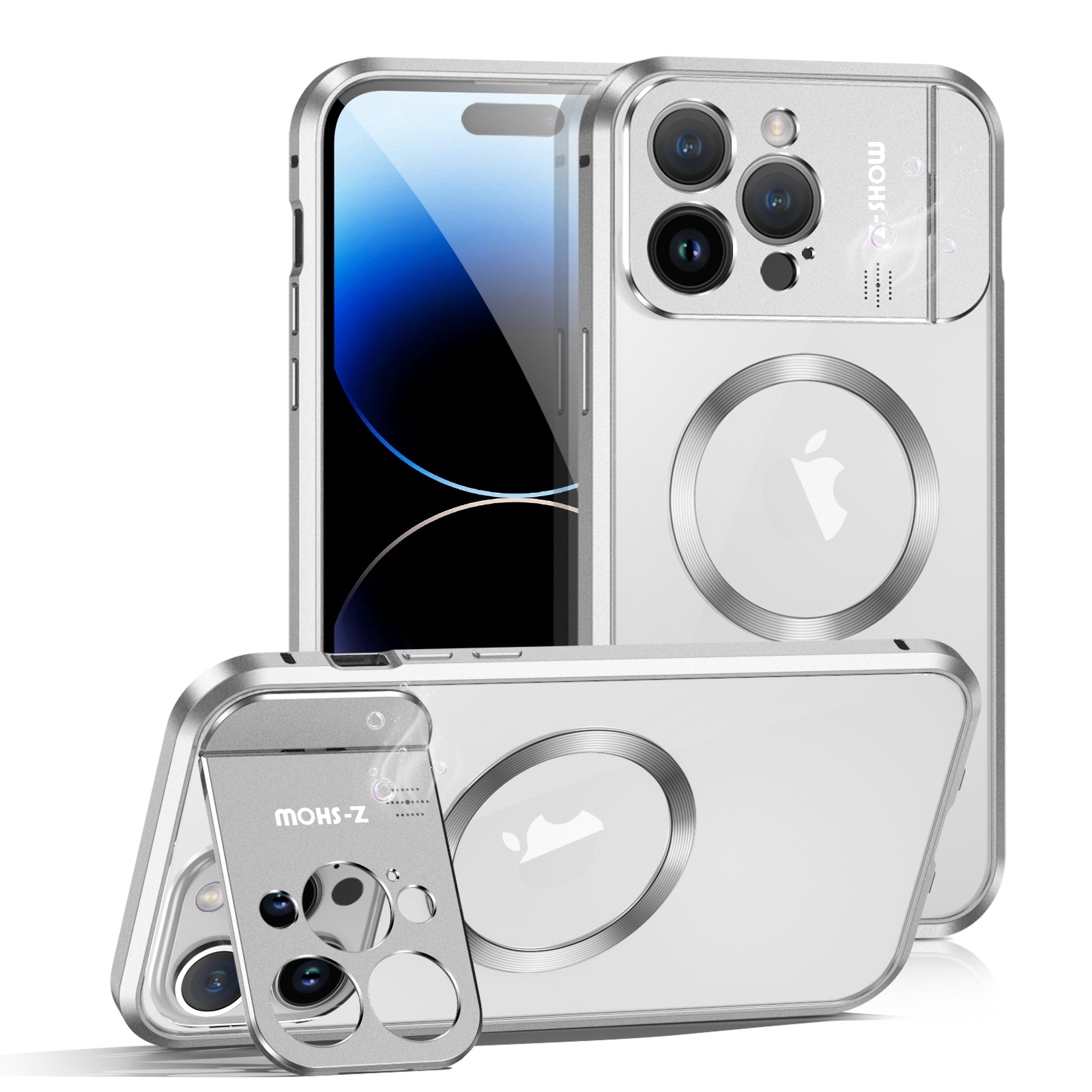 For iPhone 14 Pro Max Aromatherapy Holder Single-sided MagSafe Magnetic Phone Case(White) - Shopkiz.com