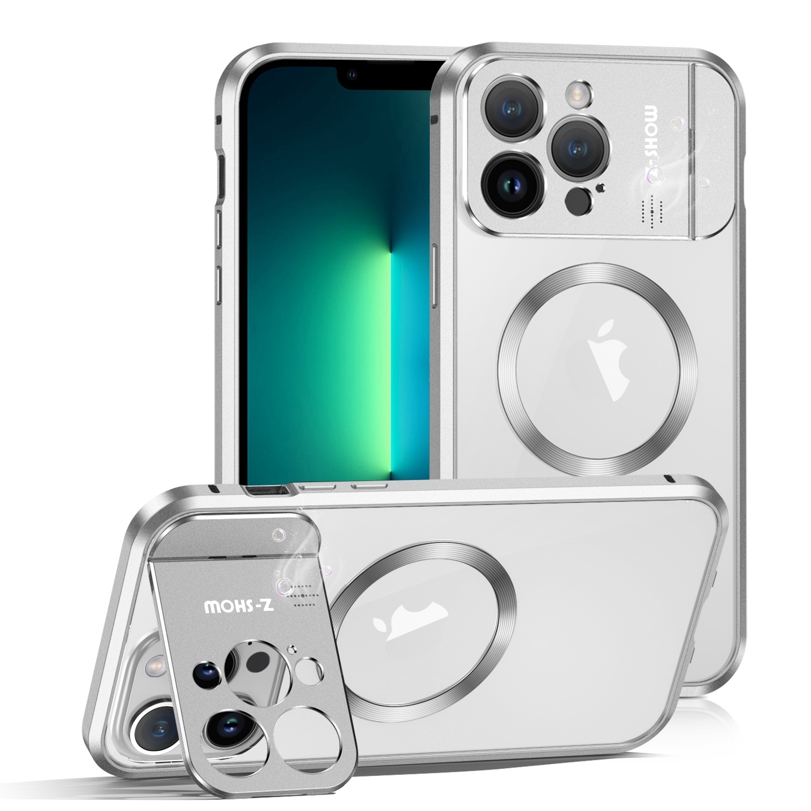 For iPhone 13 Pro Max Aromatherapy Holder Single-sided MagSafe Magnetic Phone Case(White) - Shopkiz.com
