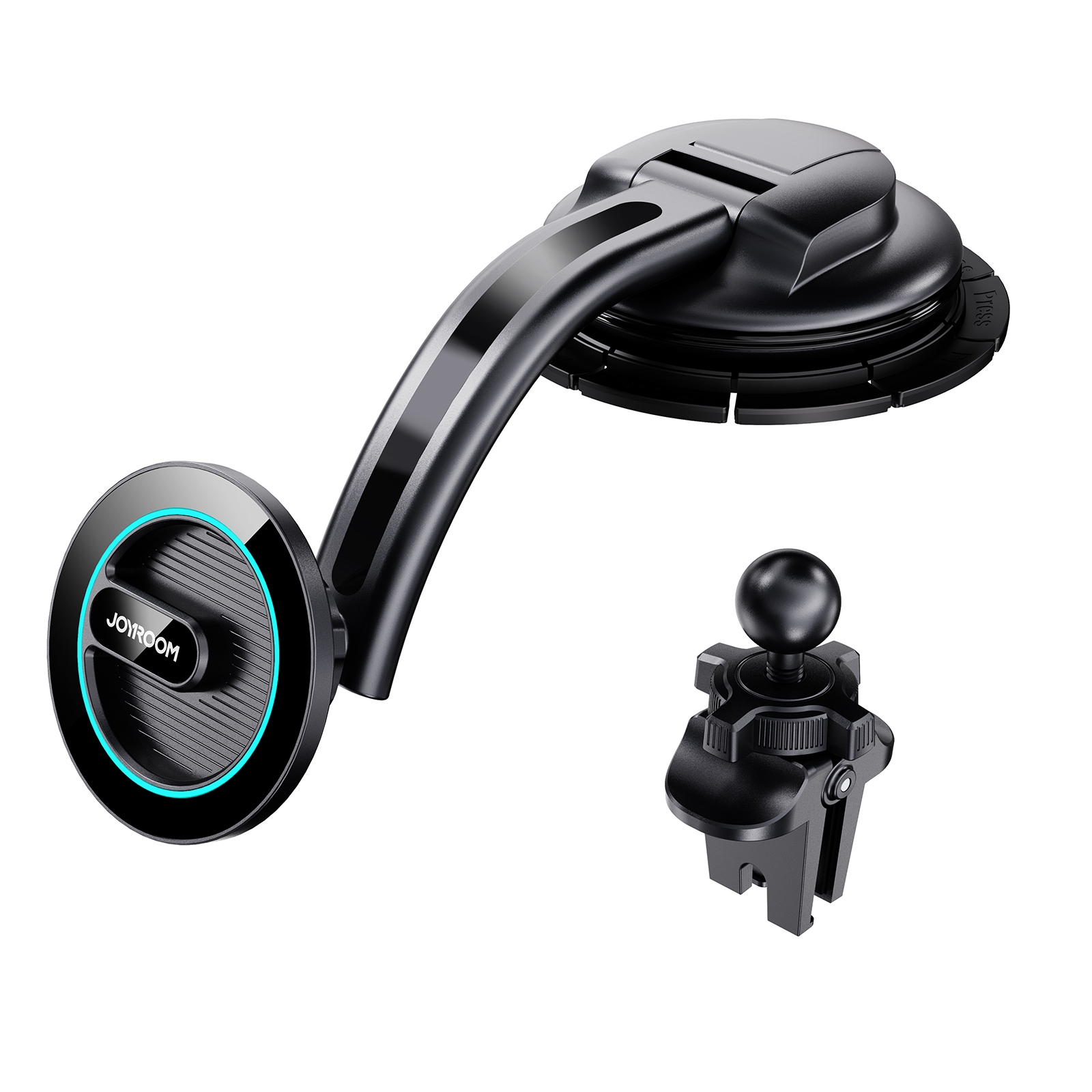 JOYROOM JR-ZS366-W 2 in 1 Dashboard Air Vent Magnetic Car Phone Mount Kit(Black) - Shopkiz.com