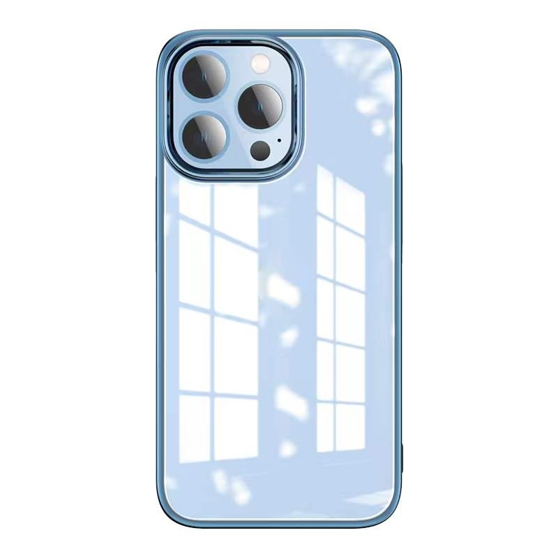 For iPhone 15 Pro Max Mutural Jiantou Series Electroplating Phone Case(Sierra Blue) - Shopkiz.com