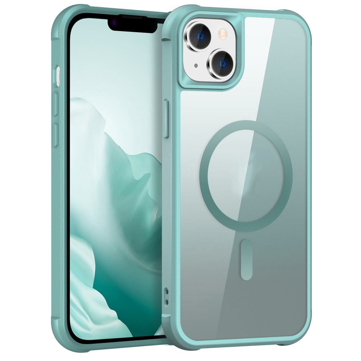 For iPhone 15 MagSafe Magnetic Phone Case(Lake Blue) - Shopkiz.com