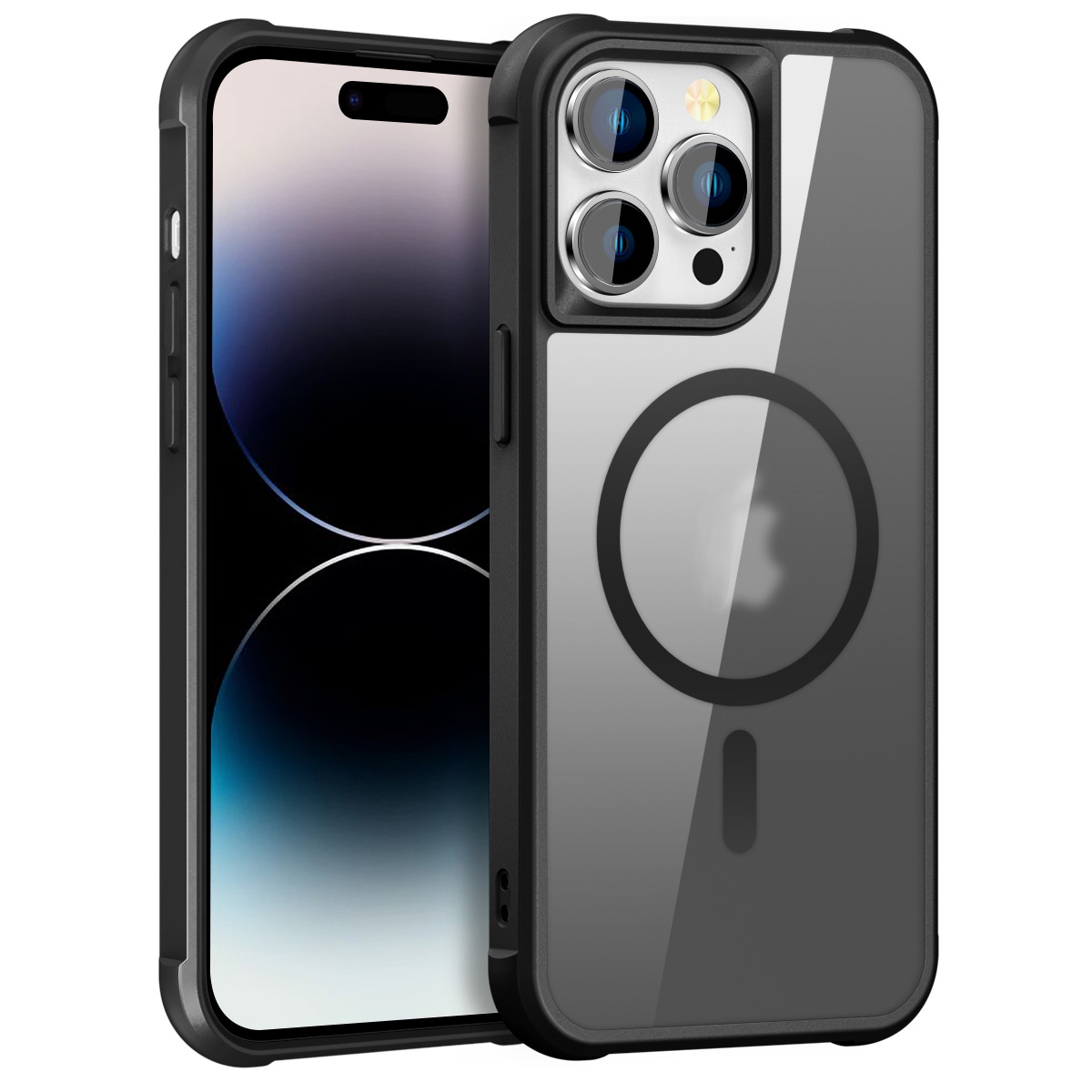 For iPhone 14 Pro MagSafe Magnetic Phone Case(Black) - Shopkiz.com