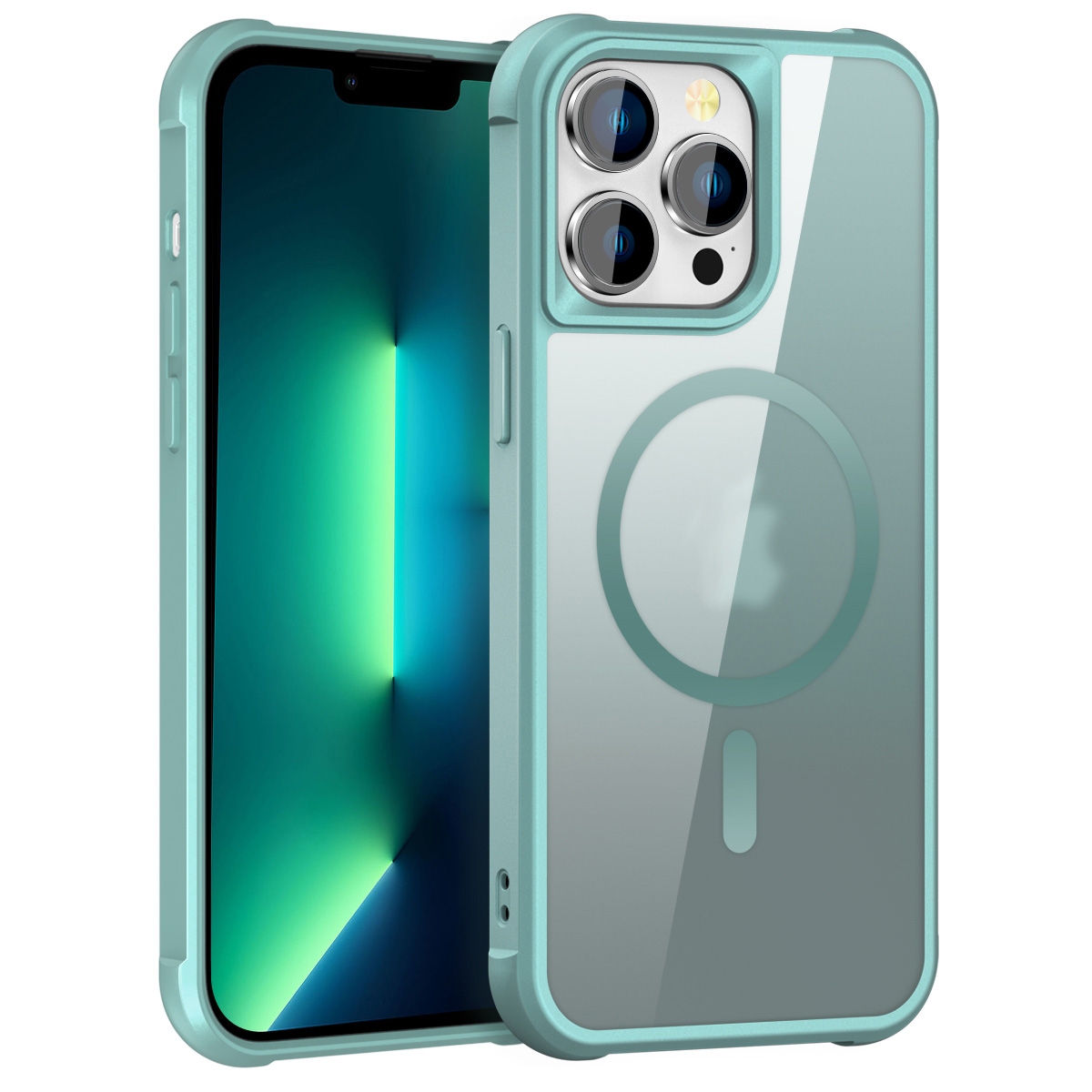 For iPhone 13 Pro Max / 12 Pro Max MagSafe Magnetic Phone Case(Lake Blue) - Shopkiz.com