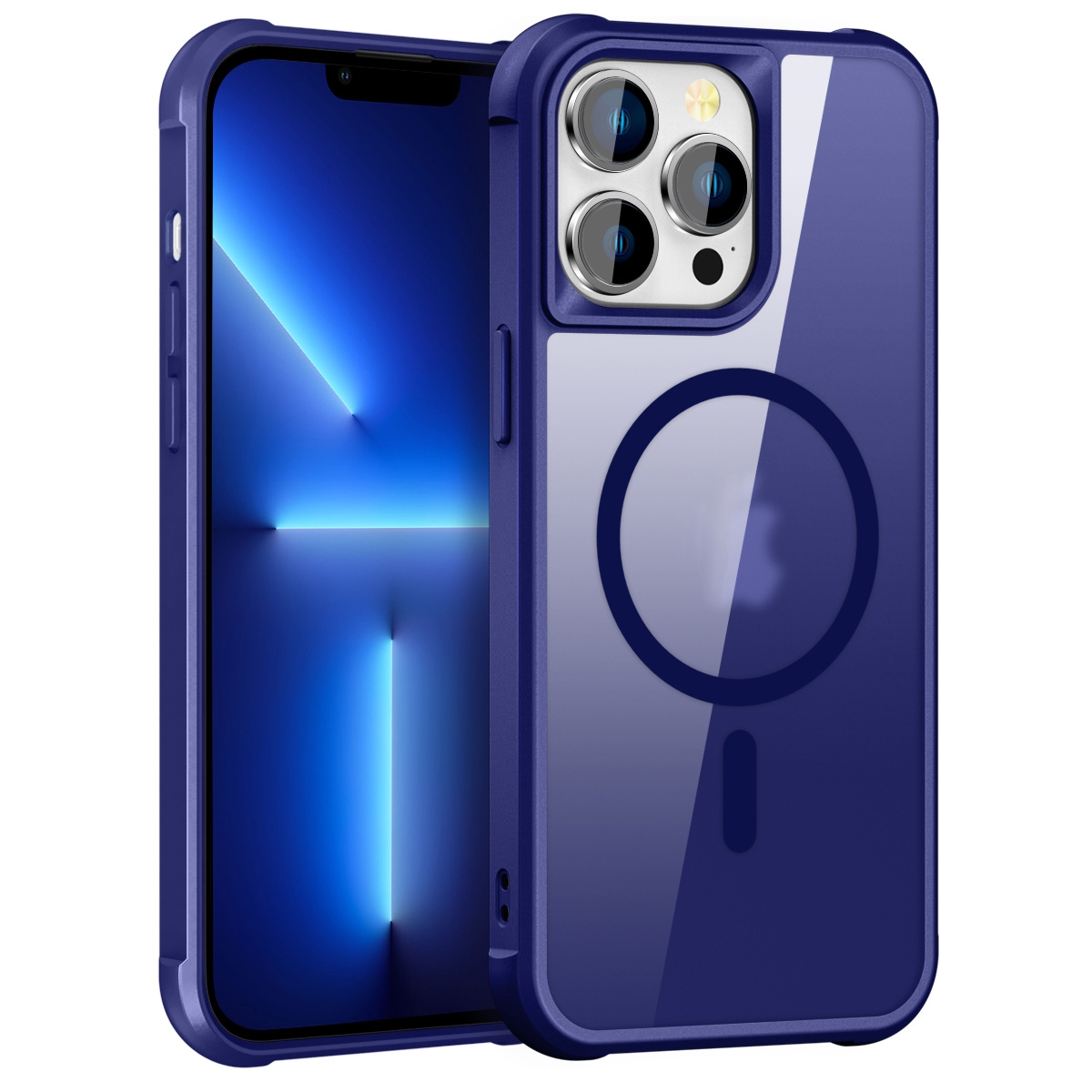 For iPhone 13 Pro Max / 12 Pro Max MagSafe Magnetic Phone Case(Klein Blue) - Shopkiz.com