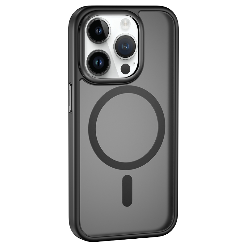For iPhone 15 Pro MOMAX Magsafe Magnetic PC + TPU + Metal Phone Case(Black) - Shopkiz.com