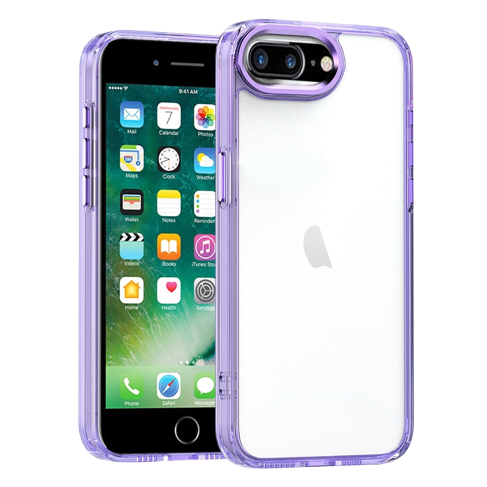 For iPhone 8 Plus / 7 Plus High Translucency Acrylic Phone Case(Purple) - Shopkiz.com