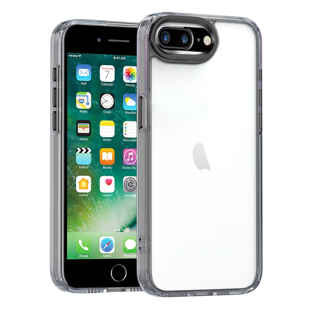 For iPhone 8 Plus / 7 Plus High Translucency Acrylic Phone Case(Black) - Shopkiz.com