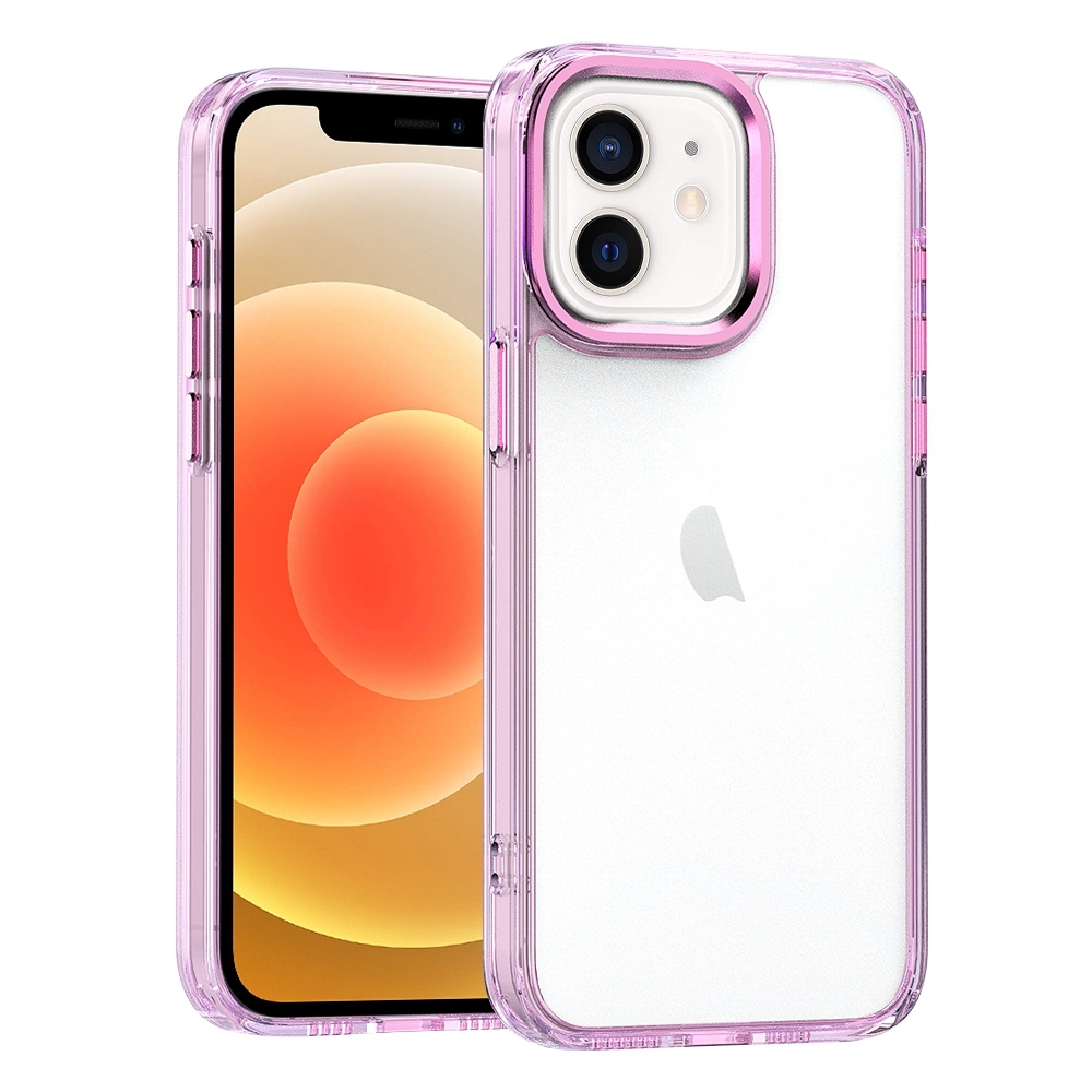 For iPhone 12 / 12 Pro High Translucency Acrylic Phone Case(Pink) - Shopkiz.com