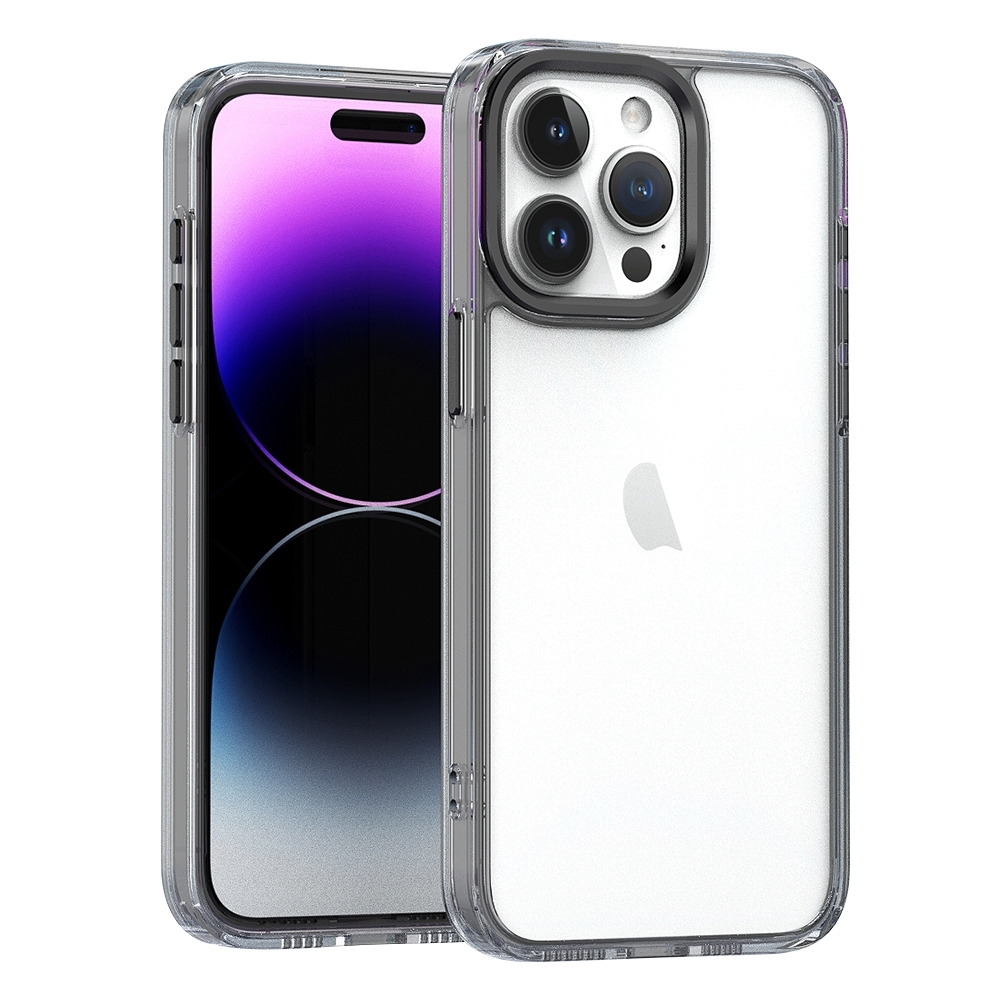 For iPhone 15 Pro High Translucency Acrylic Phone Case(Black) - Shopkiz.com