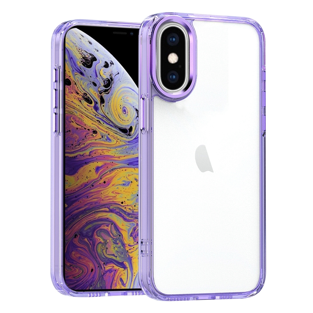 For iPhone XS Max High Translucency Acrylic Phone Case(Purple) - Shopkiz.com