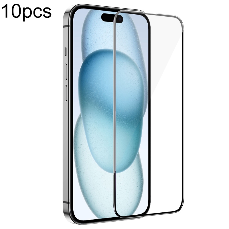 For iPhone 15 10pcs BOROFONE Diamond Armor Full-screen 5D Large Arc Tempered Glass Film - Shopkiz.com