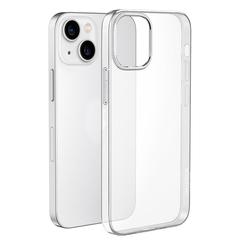 For iPhone 15 Plus BOROFONE Ice Series TPU Phone Case(Transparent) - Shopkiz.com