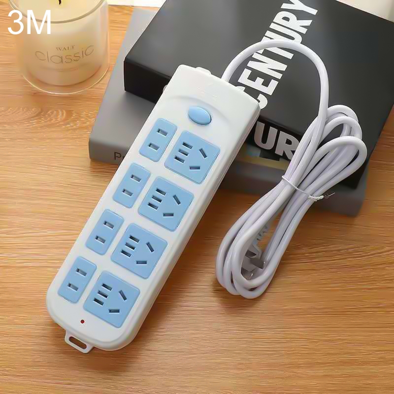 Anti-electric Shock Desk Power Strip Socket 8-position 3m, CN Plug - Shopkiz.com