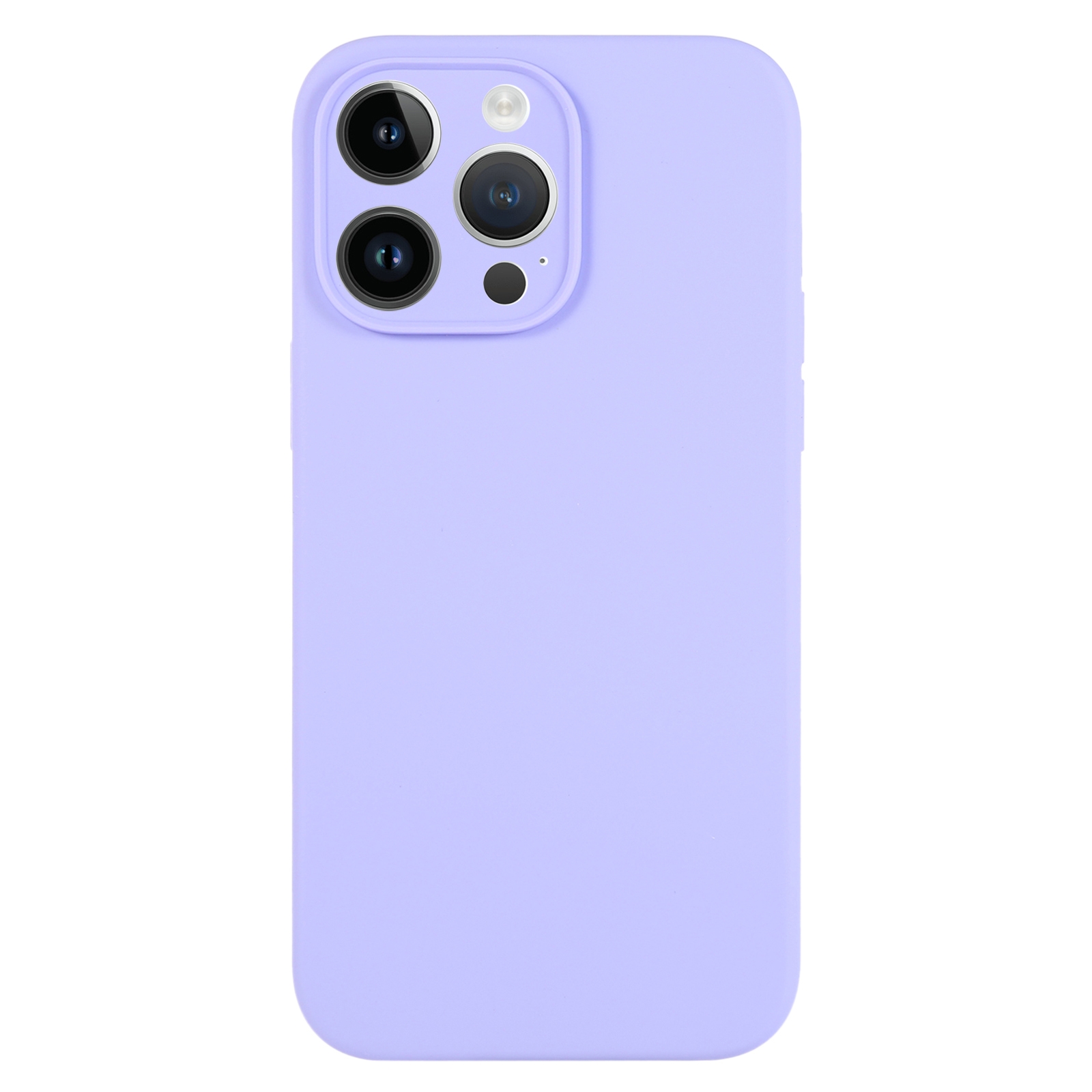 For iPhone 14 Pro Pure Color Liquid Silicone Fine Pore Phone Case(Light Purple) - Shopkiz.com