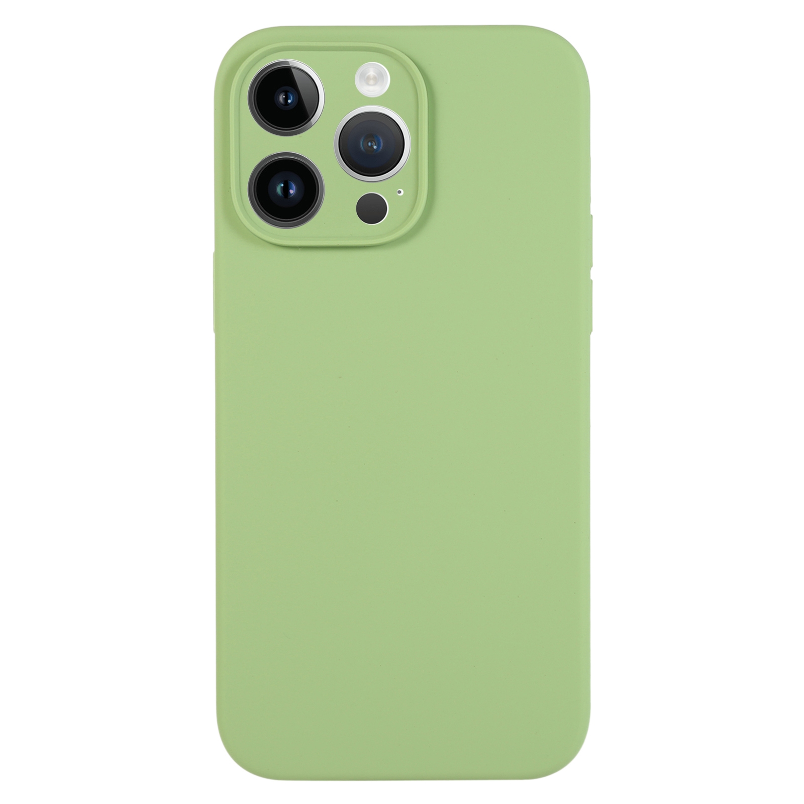 For iPhone 14 Pro Max Pure Color Liquid Silicone Fine Pore Phone Case(Mint Green) - Shopkiz.com