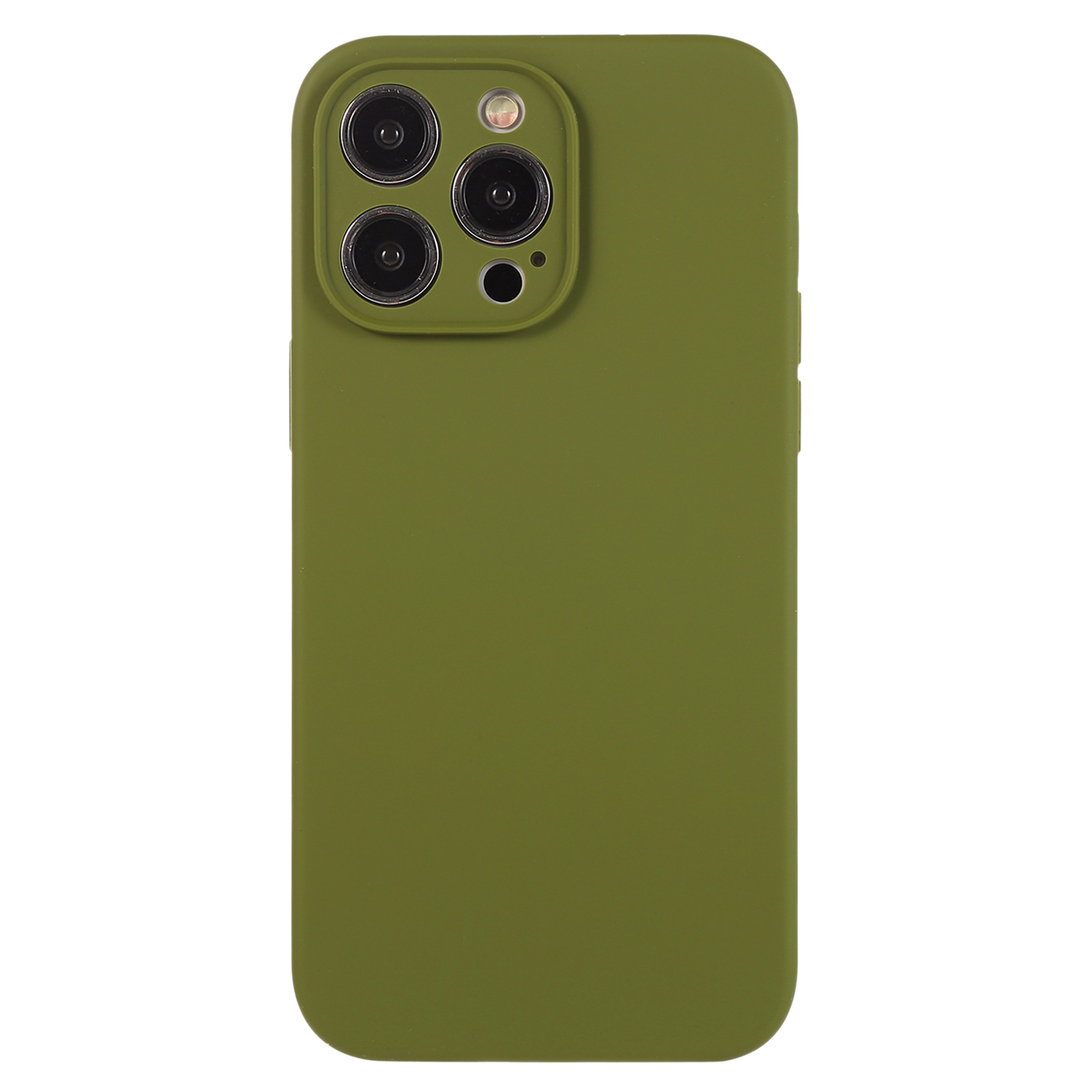 For iPhone 12 Pro Max Pure Color Liquid Silicone Fine Pore Phone Case(Pine Forest Green) - Shopkiz.com