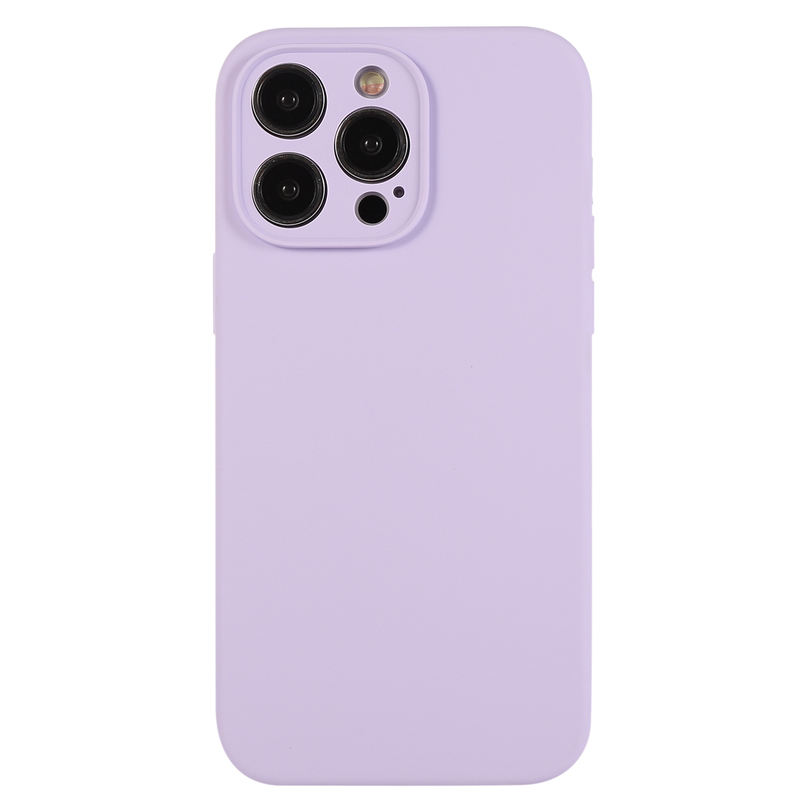 For iPhone 12 Pro Max Pure Color Liquid Silicone Fine Pore Phone Case(Lilac Purple) - Shopkiz.com