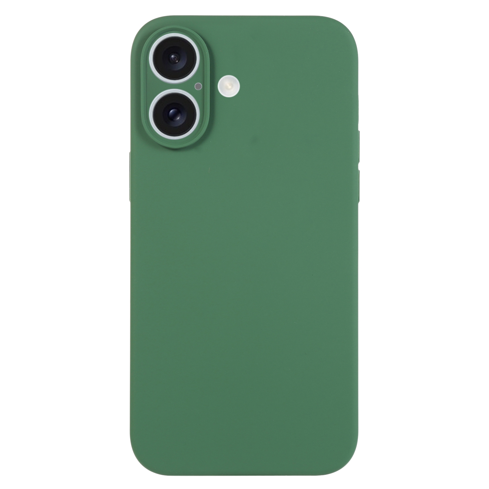 For iPhone 16 Plus Pure Color Liquid Silicone Fine Pore Phone Case(Clover Green) - Shopkiz.com
