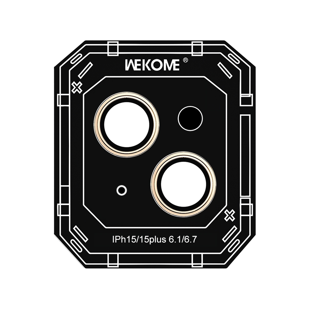 For iPhone 15 Plus WEKOME WTPC-007 Armor Corning Metal Lens Cover Film(Gold) - Shopkiz.com