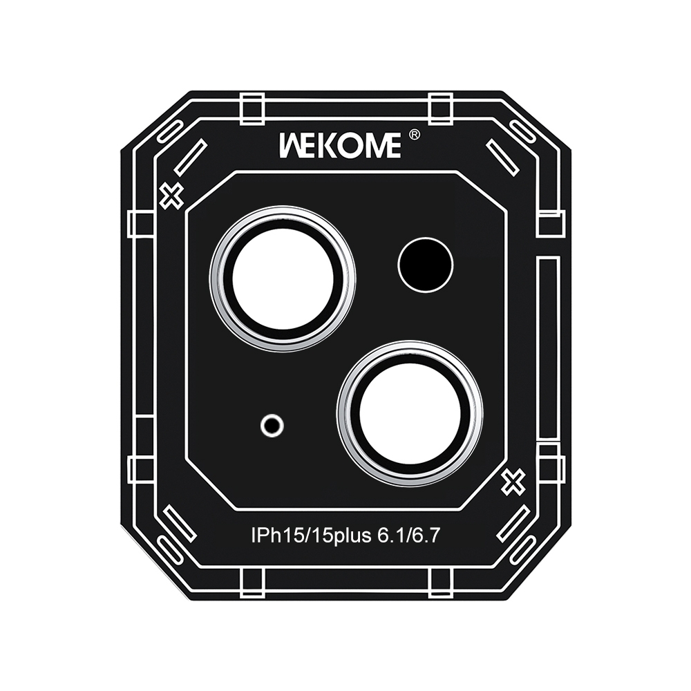 For iPhone 15 Plus WEKOME WTPC-008 Armor Sapphire Metal Lens Cover Film(Silver) - Shopkiz.com
