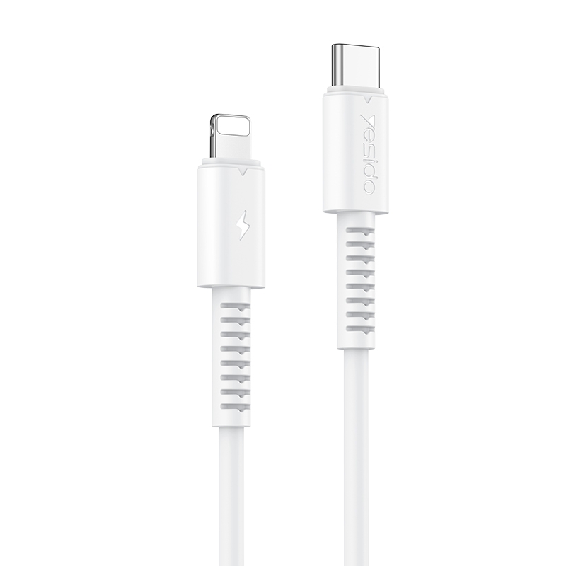 Yesido CA153 PD 20W USB-C / Type-C to 8 Pin Charging Data Cable, Length: 1m(White) - Shopkiz.com