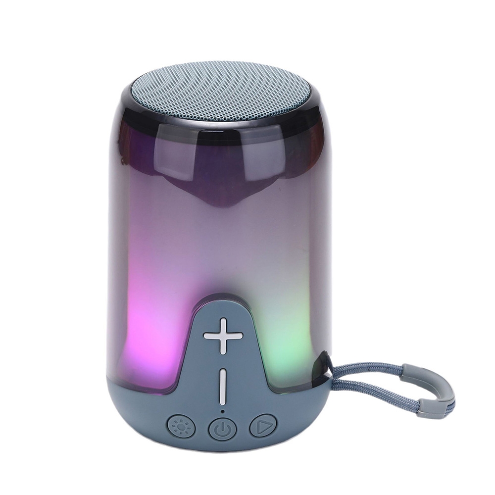 T&G TG-652 Portable RGB Light Transparent Bluetooth Speaker(Grey) - Shopkiz.com