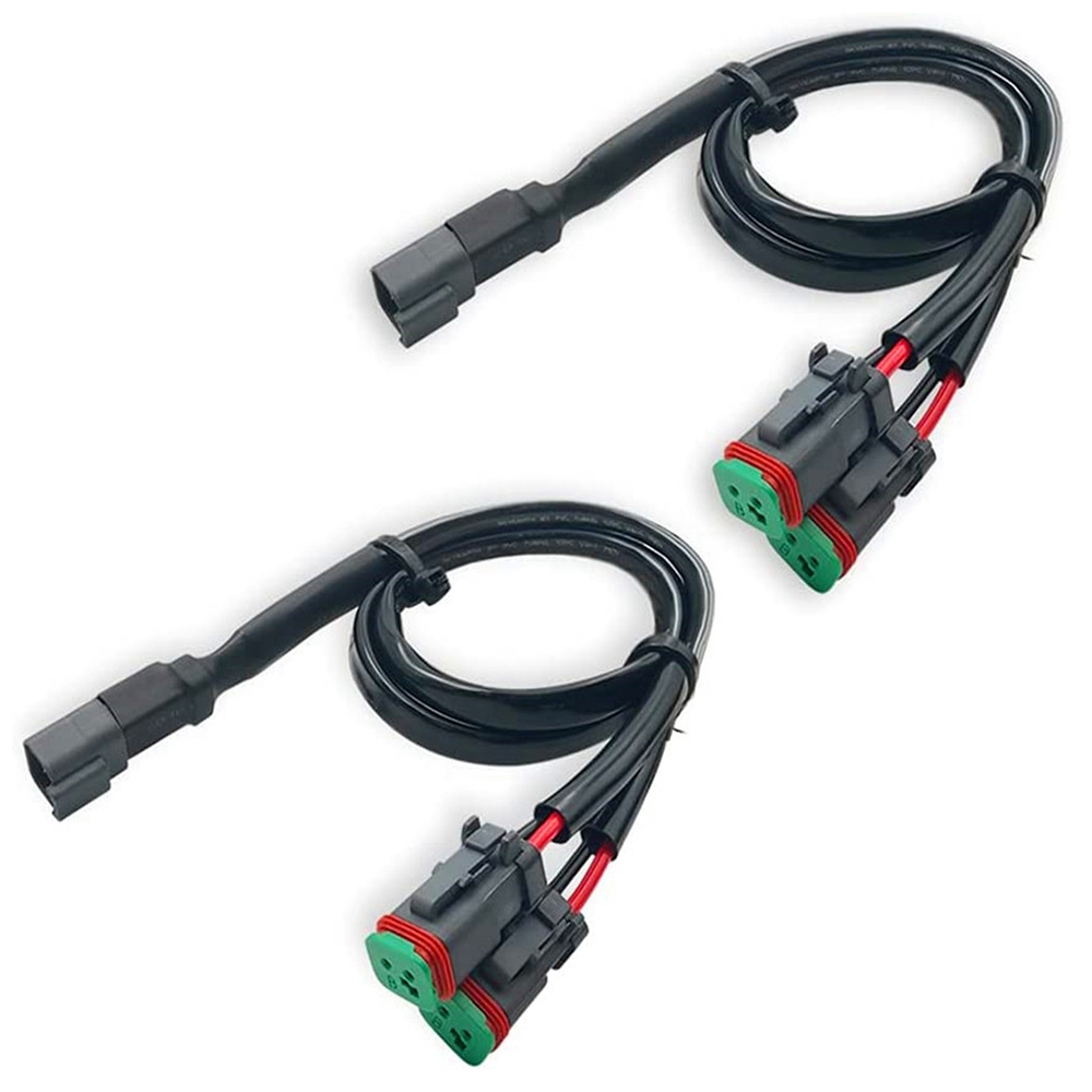 2pcs IP67 Waterproof DT Female Connector Socket Adapter, Style:2 in 1 - Shopkiz.com