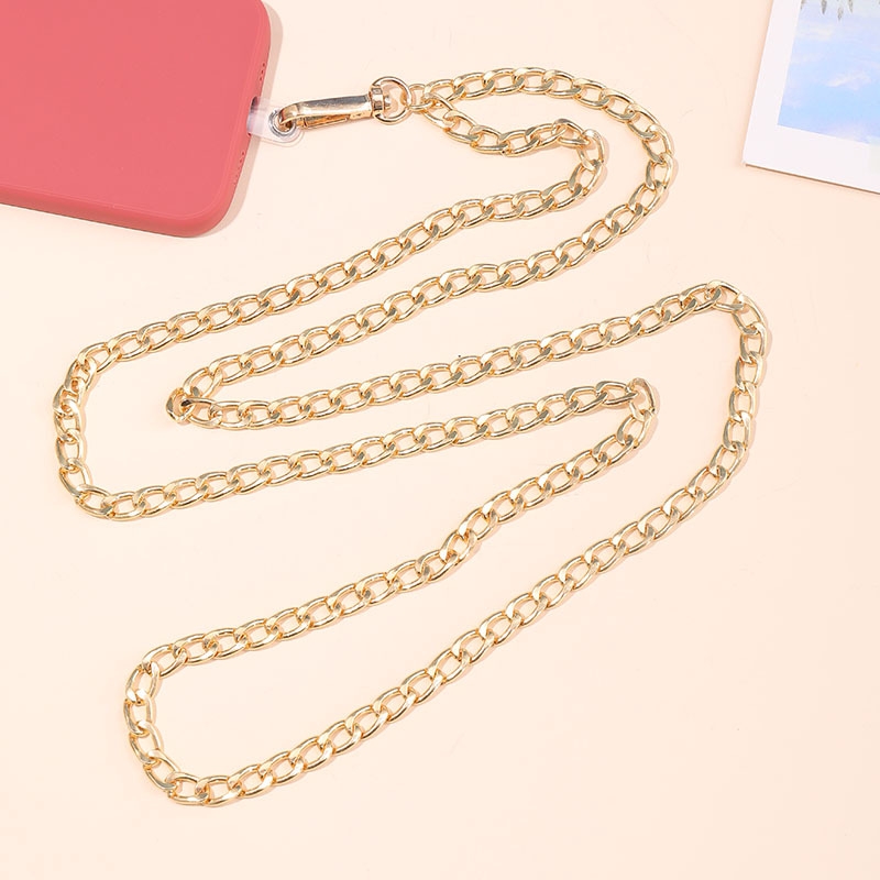 Metal Chain Crossbody Chain Phone Lanyard with Clip,Length: 1.25m, Model:K1649-8mm - Shopkiz.com
