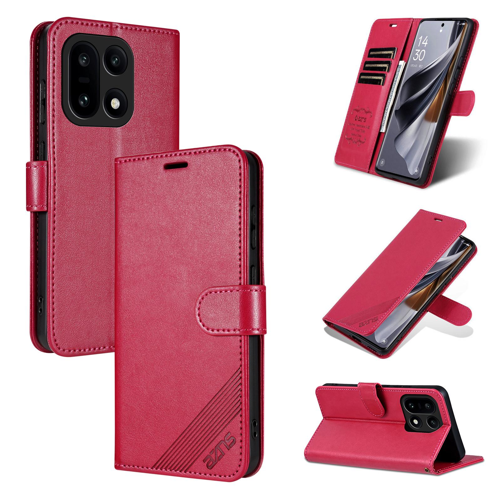 For OnePlus 15 AZNS Sheepskin Texture Flip Leather Phone Case(Red) - Shopkiz.com