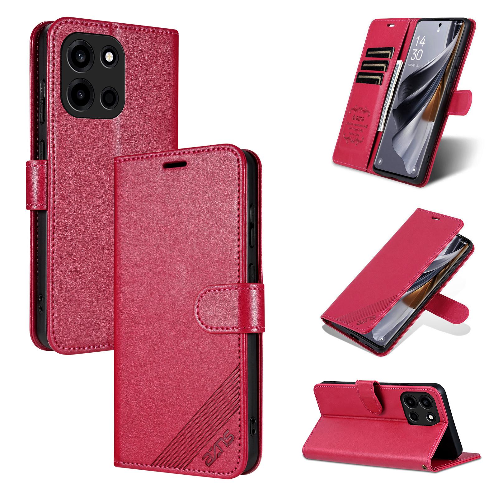 For OnePlus Turbo 6 / Nord 6 5G AZNS Sheepskin Texture Flip Leather Phone Case(Red) - Shopkiz.com