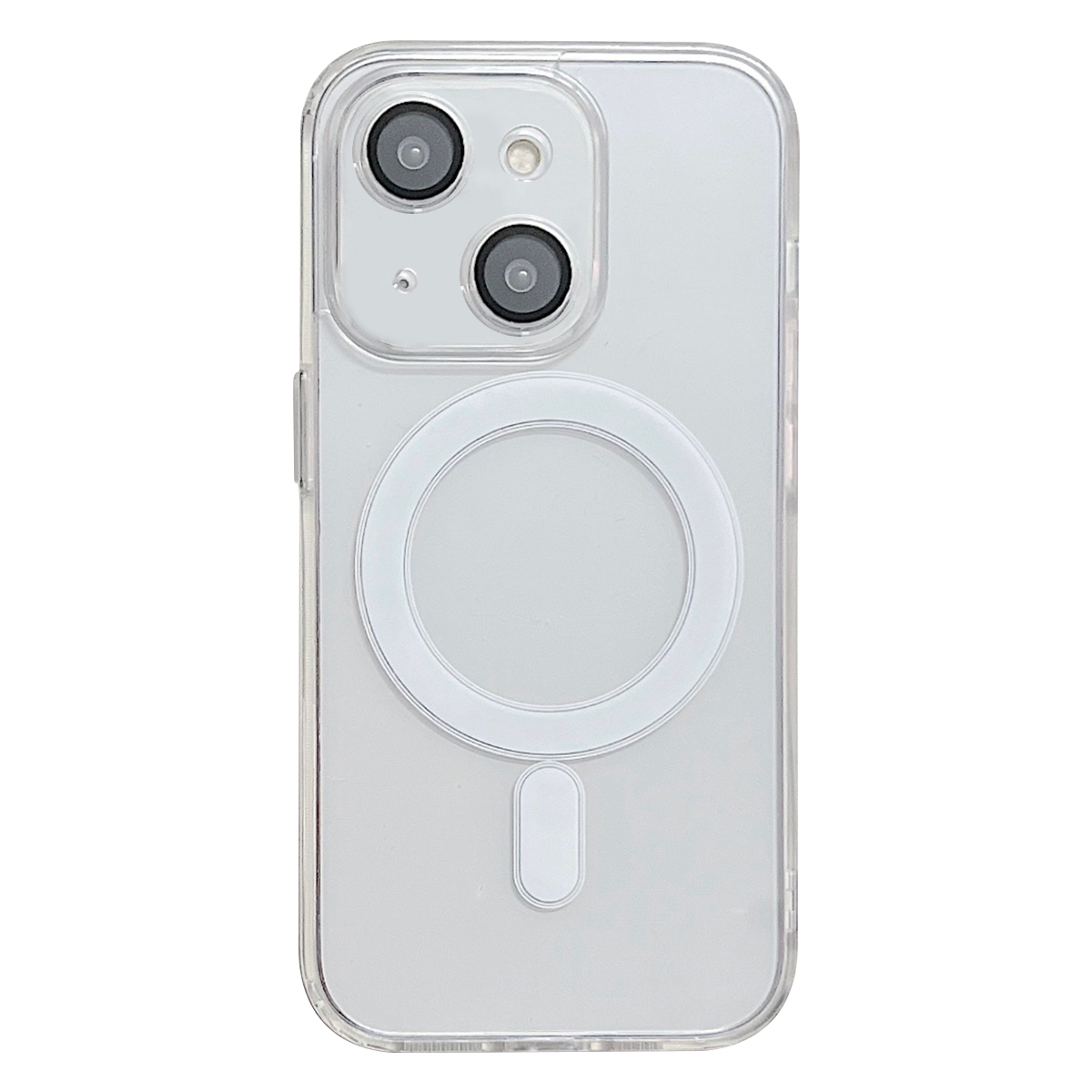 For iPhone 14 Acrylic MagSafe Magnetic Lens Film Protection Phone Case(Transparent) - Shopkiz.com