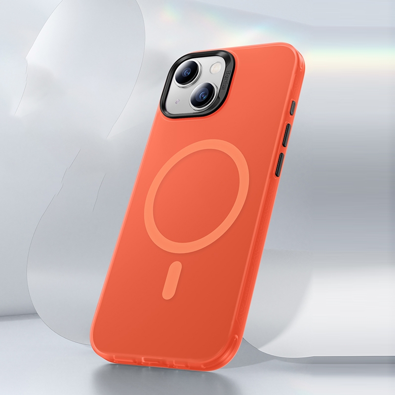 For iPhone 15 Plus Benks Light Sand Series MagSafe Magnetic Shockproof Phone Case(Orange) - Shopkiz.com