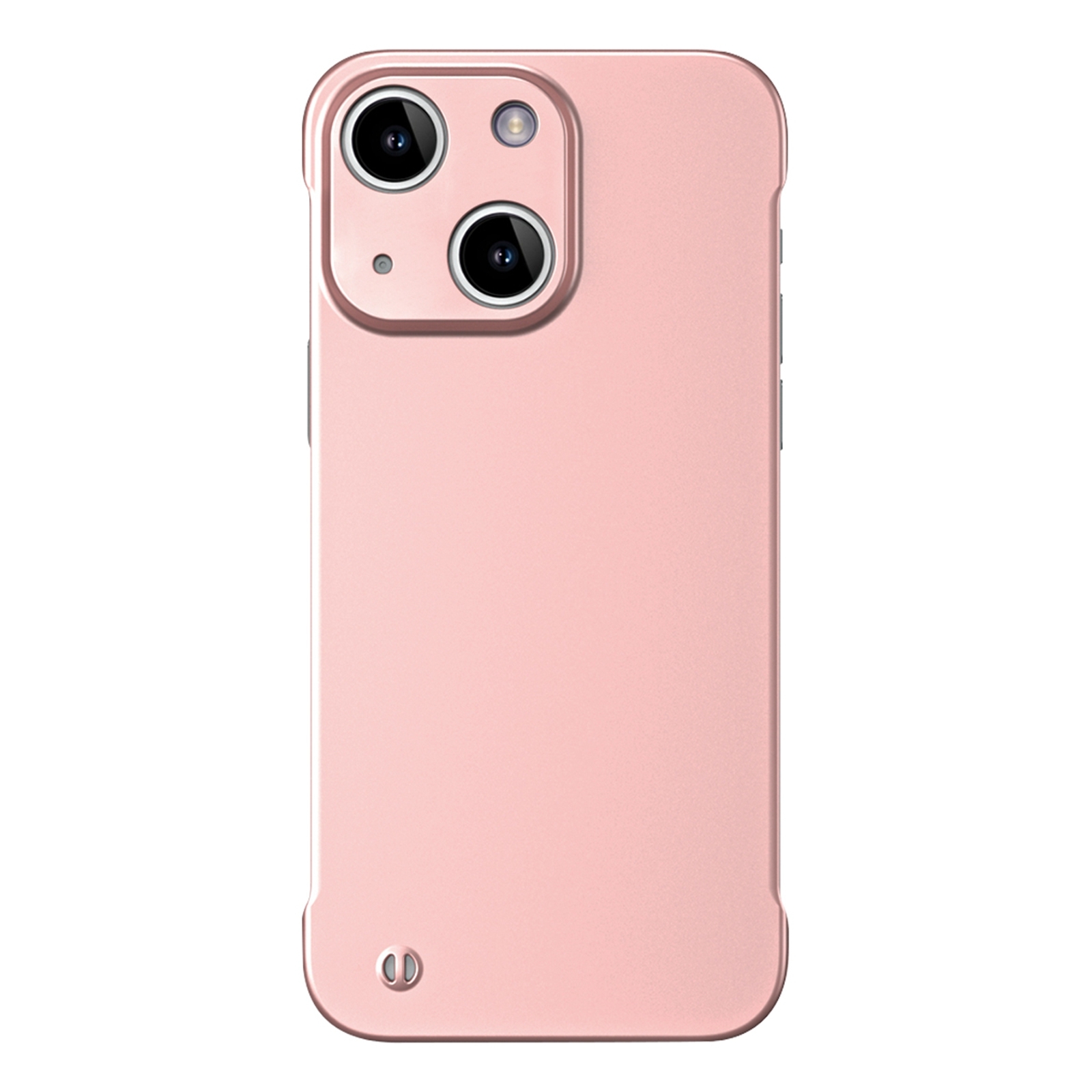 For iPhone 13 Frameless Metallic Paint Hybrid PC Phone Case(Rose Gold) - Shopkiz.com