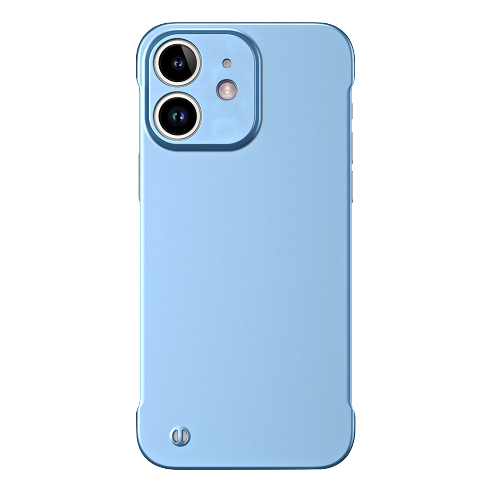 For iPhone 11 Frameless Metallic Paint Hybrid PC Phone Case(Sierra Blue) - Shopkiz.com