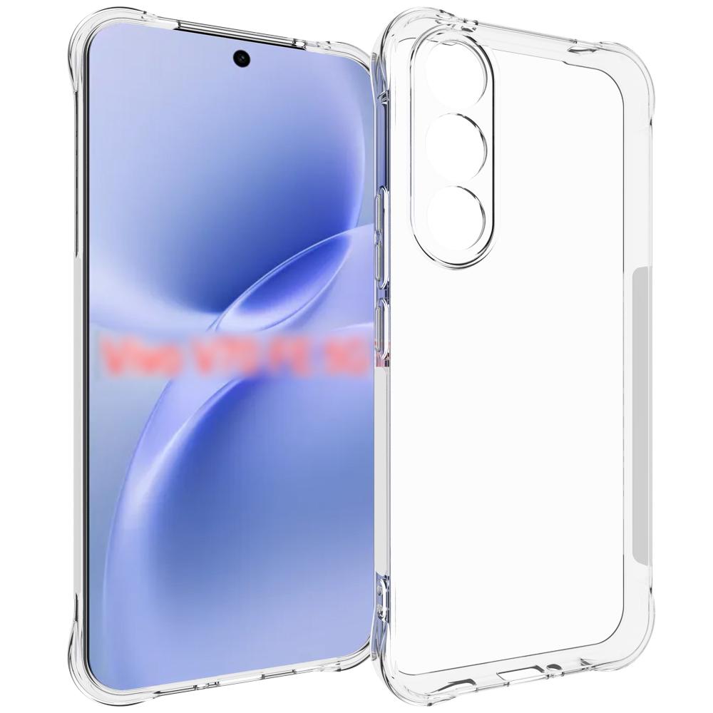 For vivo V70 FE 5G Shockproof Non-slip Thickening TPU Phone Case(Transparent) - Shopkiz.com
