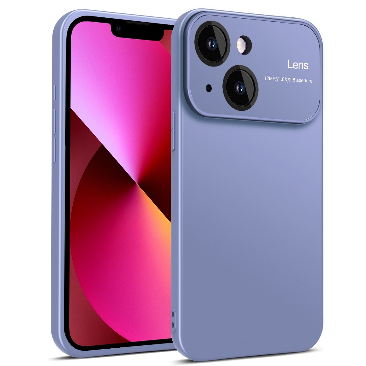 For iPhone 13 Laminated Large Window TPU Phone Case(Blue) - Shopkiz.com