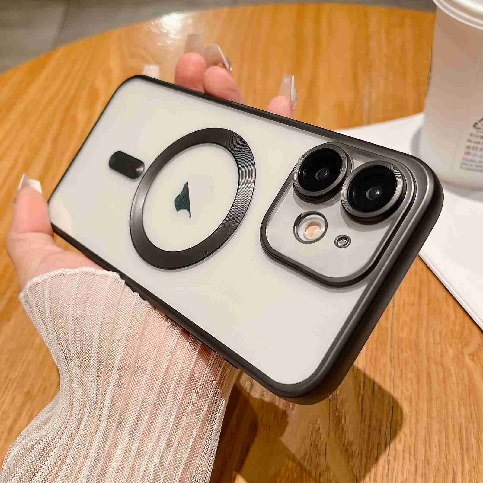 For iPhone 12 MagSafe Magnetic Frosted TPU Phone Case(Black) - Shopkiz.com