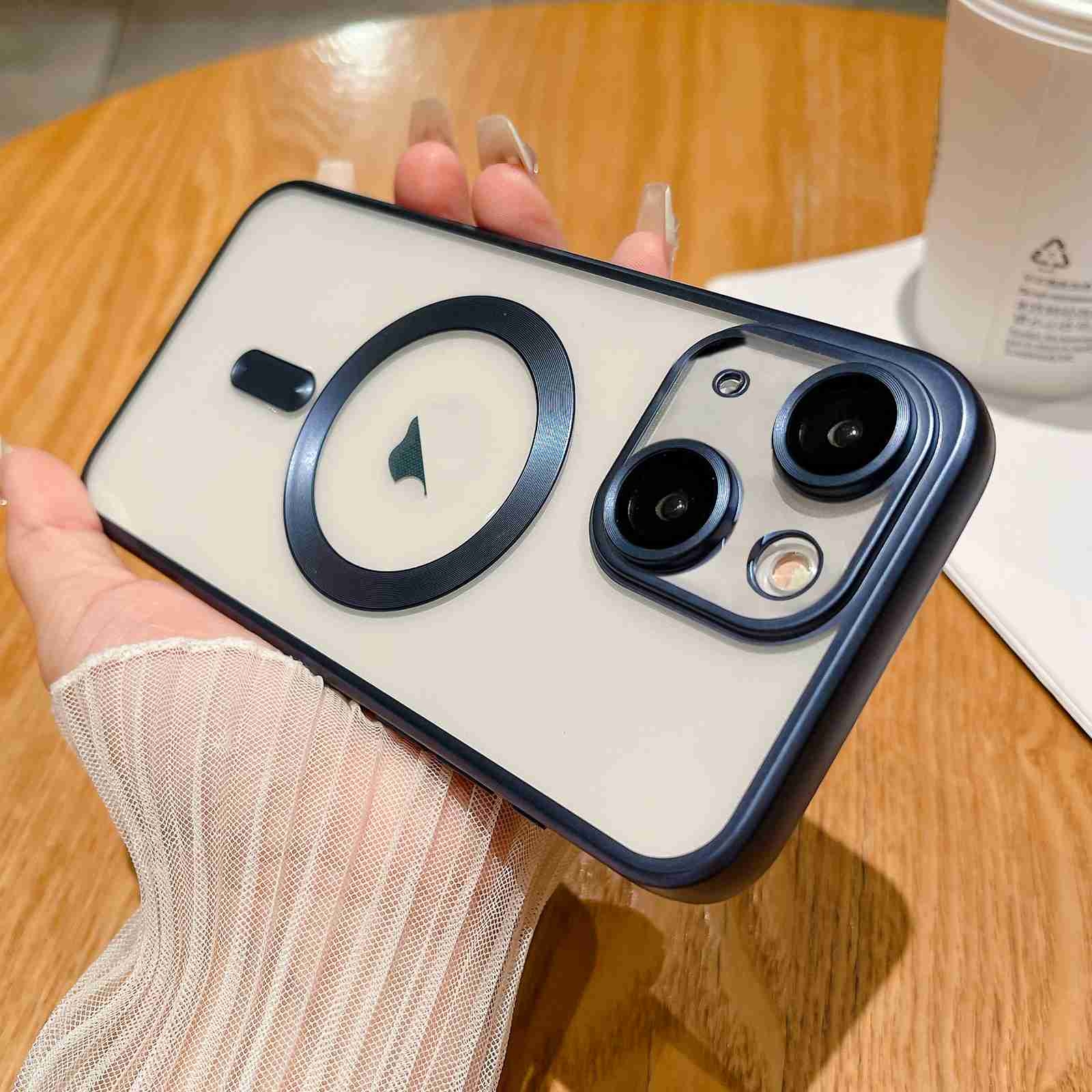 For iPhone 13 MagSafe Magnetic Frosted TPU Phone Case(Dark Blue) - Shopkiz.com
