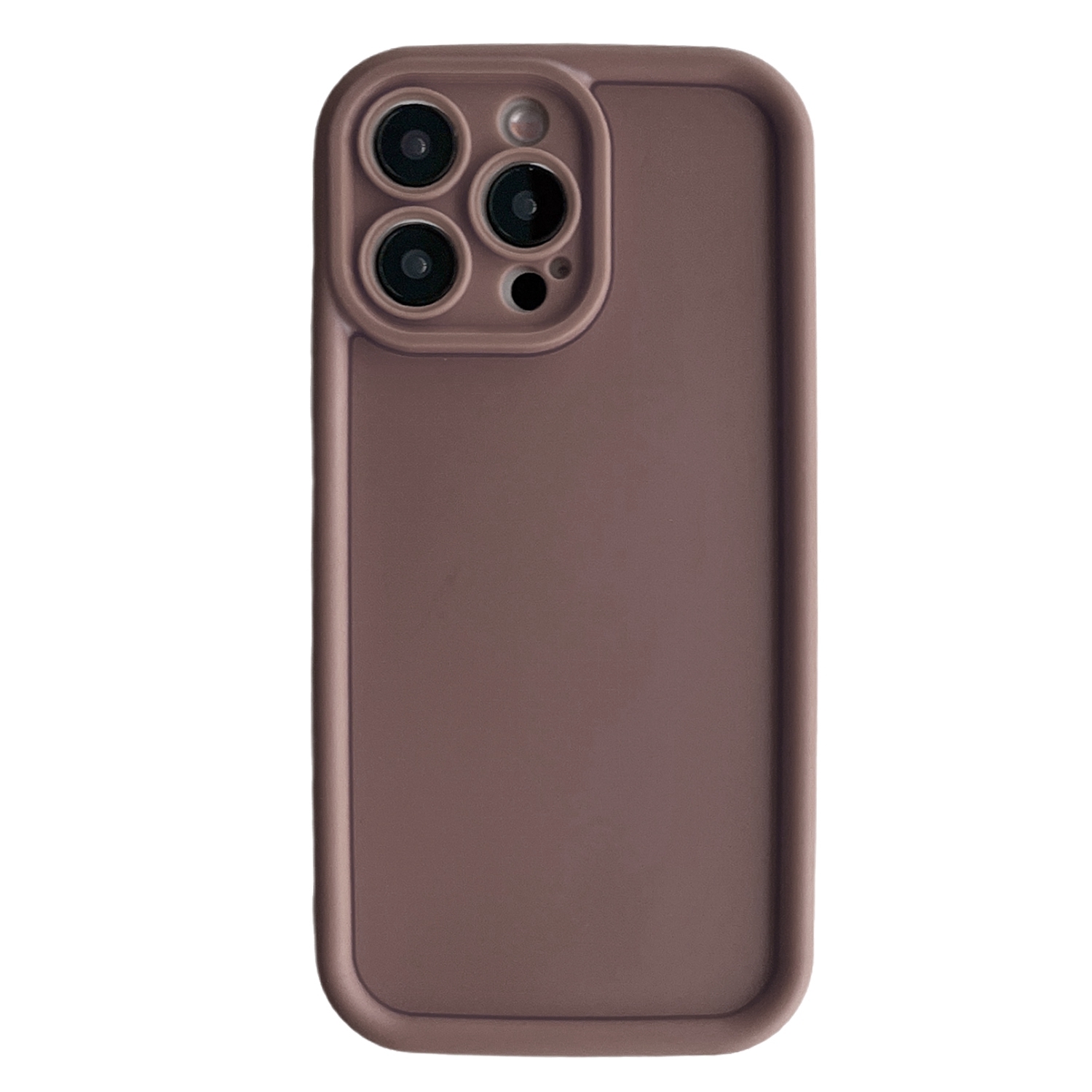 For iPhone 13 Pro Fine Hole Shockproof Frame Frosted TPU Phone Case(Brown) - Shopkiz.com
