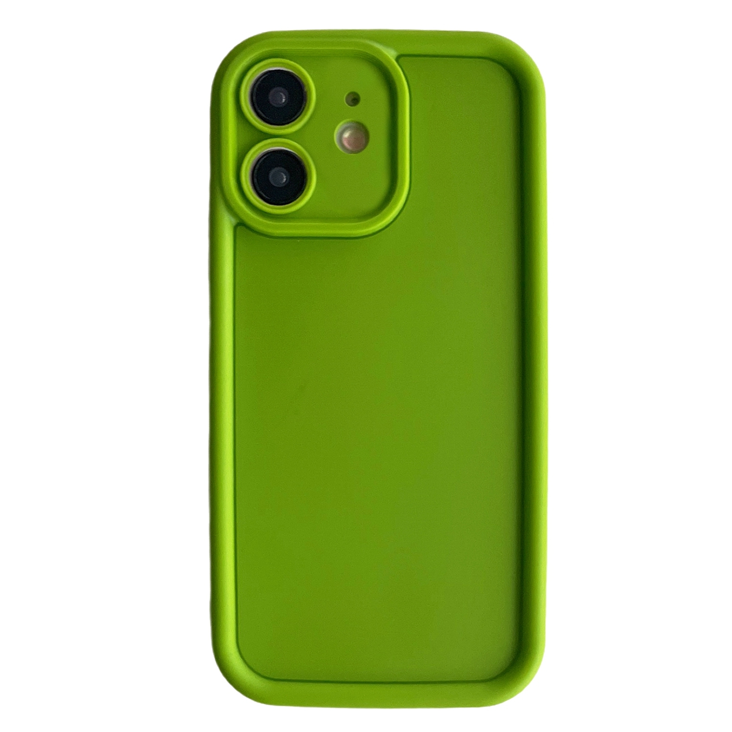 For iPhone 12 Fine Hole Shockproof Frame Frosted TPU Phone Case(Green) - Shopkiz.com