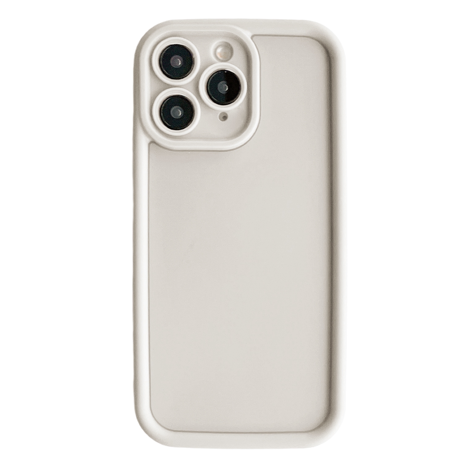 For iPhone 11 Pro Fine Hole Shockproof Frame Frosted TPU Phone Case(Beige) - Shopkiz.com