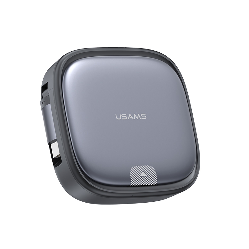 USAMS US-SJ650 U87 60W USB To Type-C To Type-C 8 Pin + Micro USB Multifunctional Telescopic Storage Box Data Cable, Length: 1m(Tarnish) - Shopkiz.com