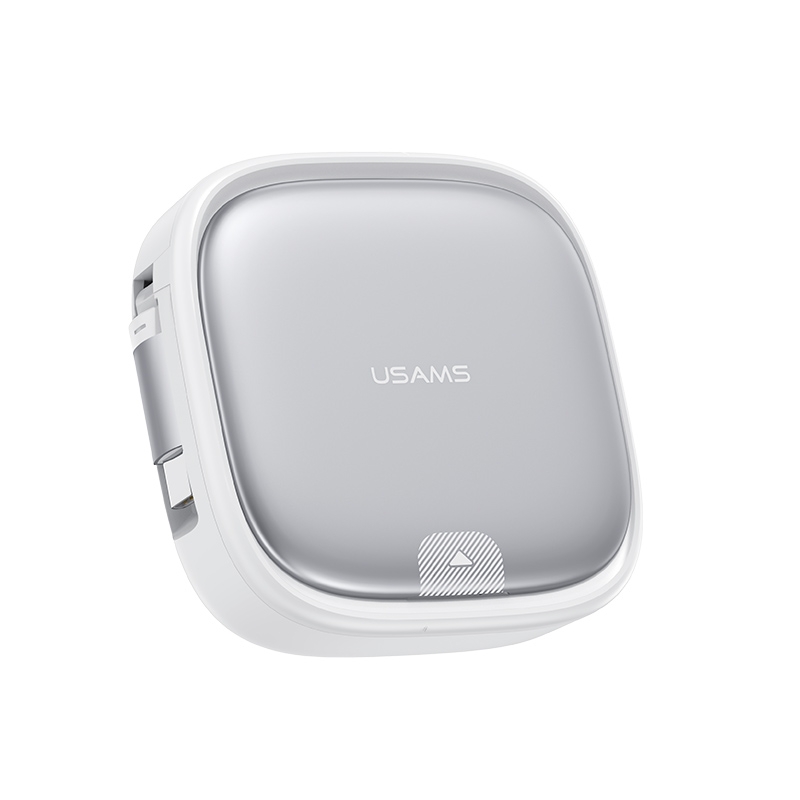 USAMS US-SJ650 U87 60W USB To Type-C To Type-C 8 Pin + Micro USB Multifunctional Telescopic Storage Box Data Cable, Length: 1m(Silver) - Shopkiz.com