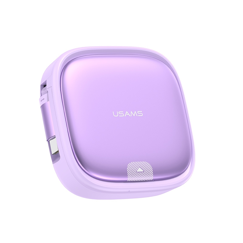 USAMS US-SJ650 U87 60W USB To Type-C To Type-C 8 Pin + Micro USB Multifunctional Telescopic Storage Box Data Cable, Length: 1m(Purple) - Shopkiz.com