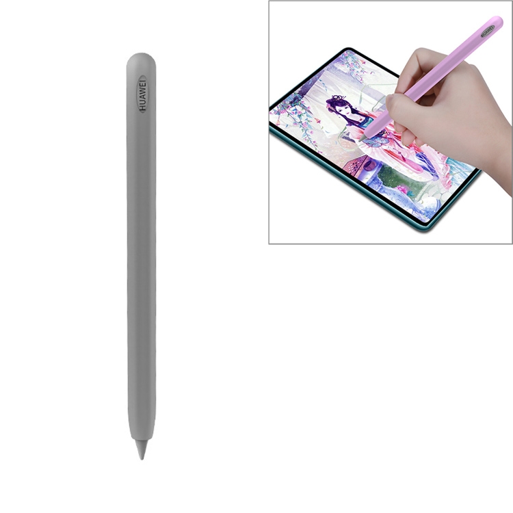 For Huawei M-pencil Stylus Touch Pen Integrated Non-slip Silicone Protective Cover(Gray) - Shopkiz.com